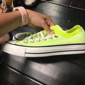 neon yellow converse